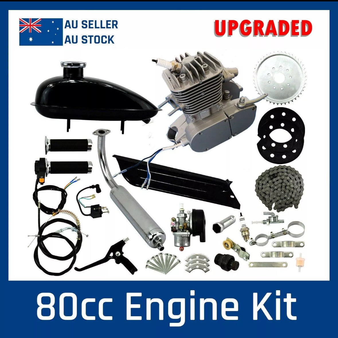 Upgraded 80cc motorised engine kit