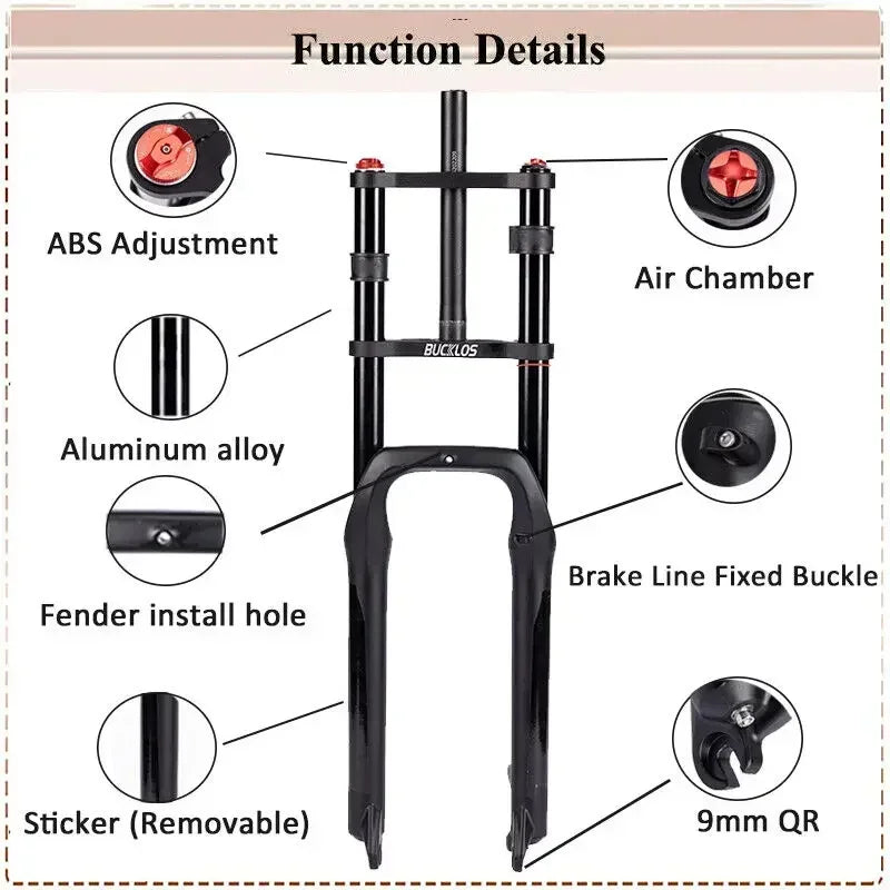 BUCKLOS Air Suspension Fork 20"-26"