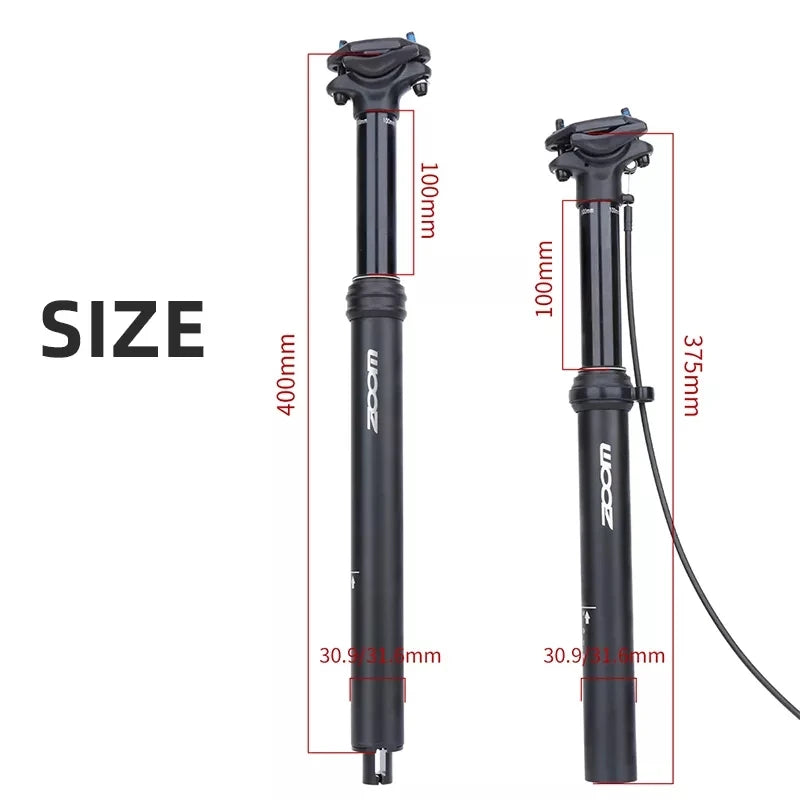 ZOOM Dropper Seatpost with Remote Lever