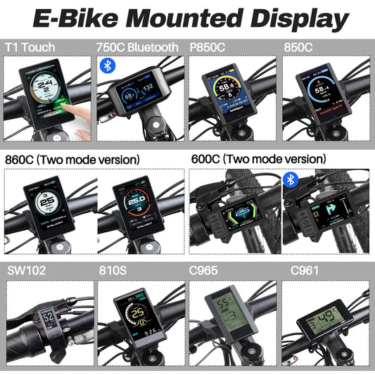 Ebike Displays for Bafang Kits (36v-52v)