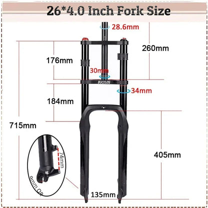 BUCKLOS Air Suspension Fork 20"-26"