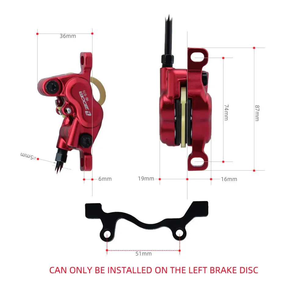 ZOOM 4 Piston Brakes E-bike Rated