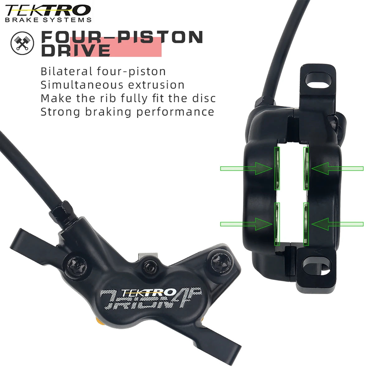 TEKTRO 4 Piston Hydraulic Piston Brakes